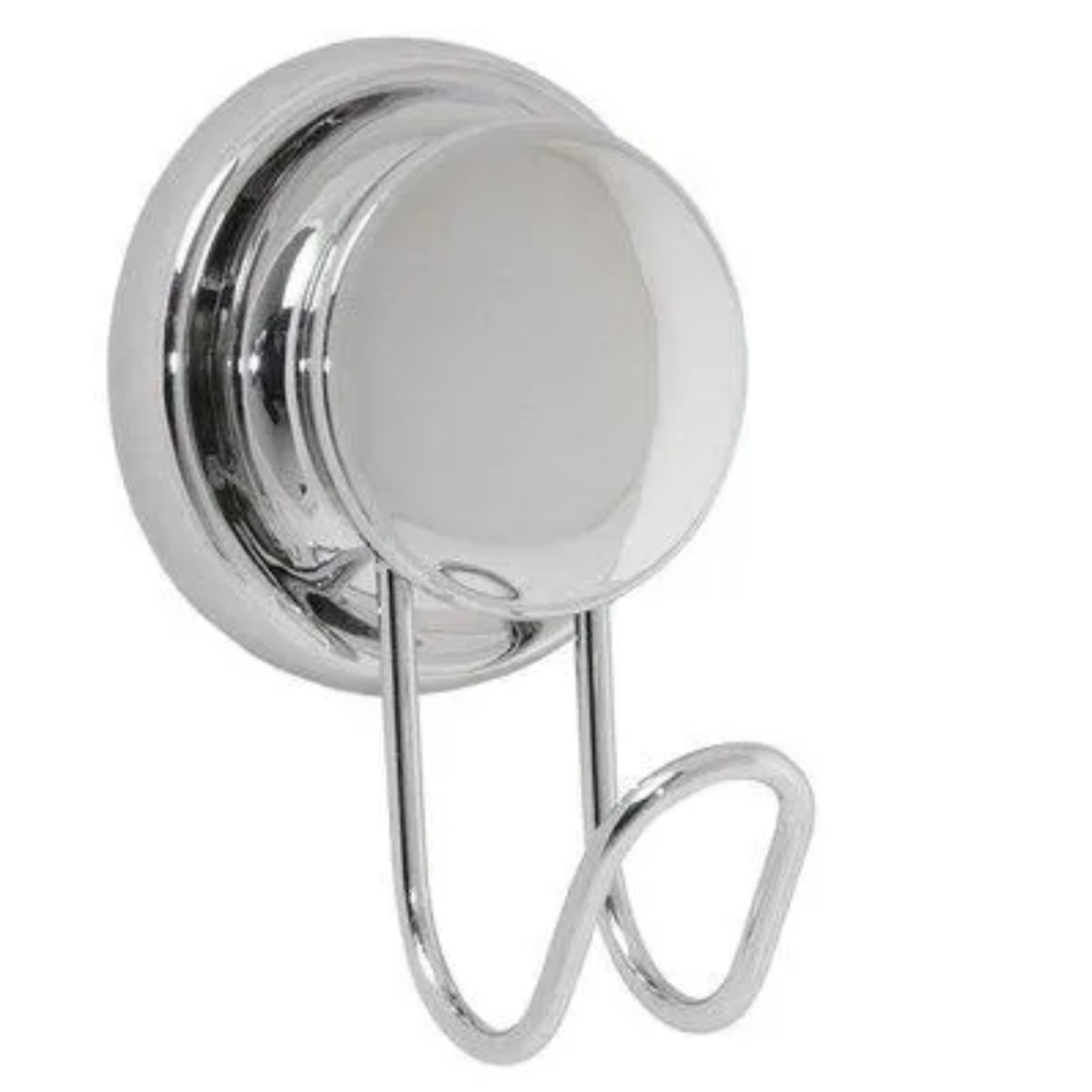 Adhesive backing pad shown on the reverse of the silver hook