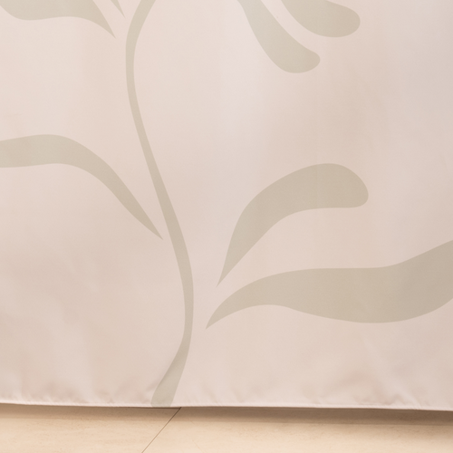 Close detail of the tone on tone beige branch on the weave