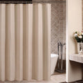 Plain cream beige panel with a tonal floral jacquard just visible in light