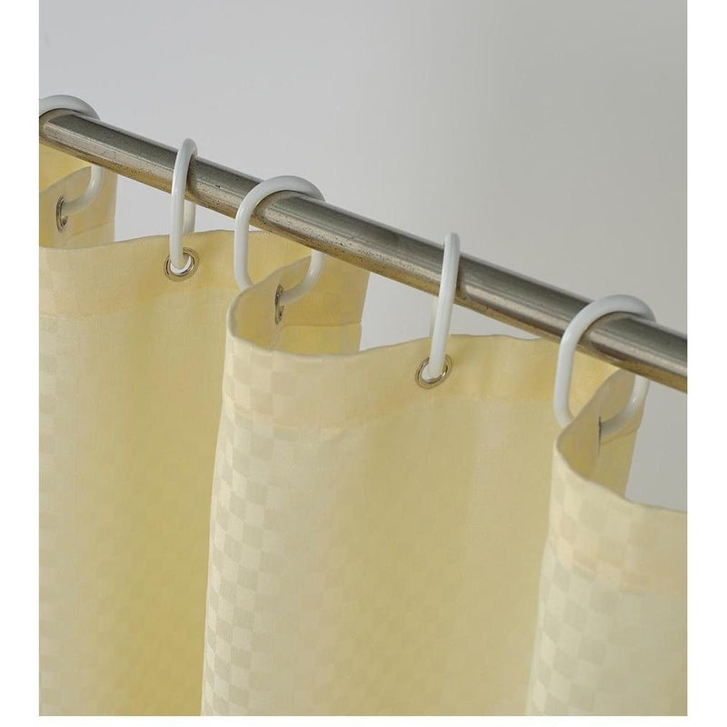 Cream waffle panel hanging in soft even folds