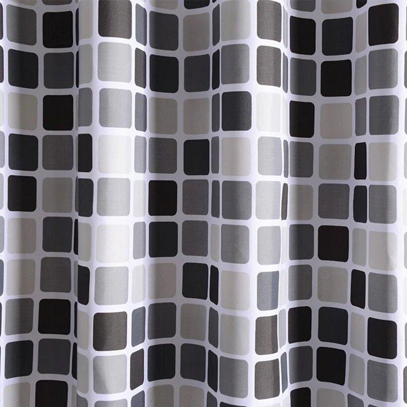 Close detail of the mosaic squares showing the matte fabric surface