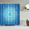 Large white mandala with a pale yellow petal heart centred on royal blue