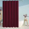 Deep wine red panel with even vertical folds and no pattern at all