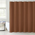 Plain deep chocolate brown panel with soft vertical folds and no print