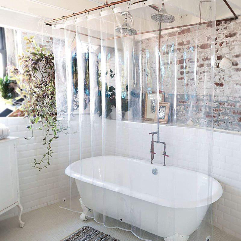 Fully transparent vinyl panel with a brick wall sharply visible through it