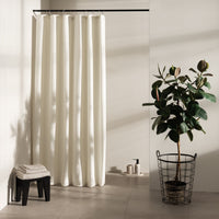 Warm plain cream panel with a fine waffle weave and soft drape