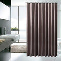 Solid deep chocolate brown panel with thick folds and metal top eyelets