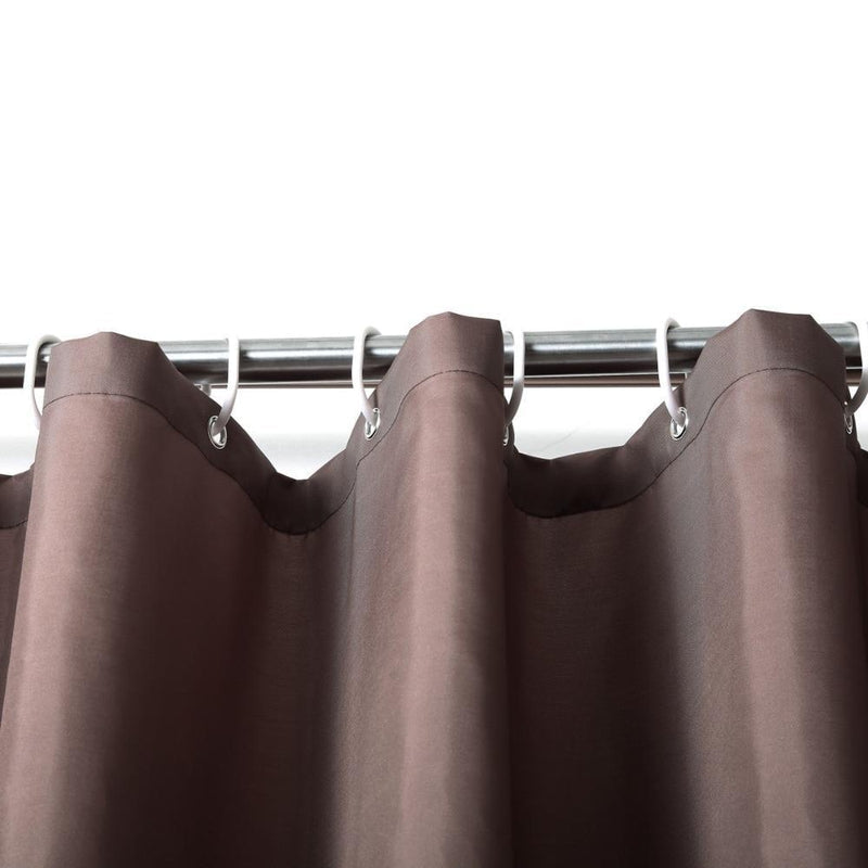 Close detail of the dark brown fabric surface with no print at all