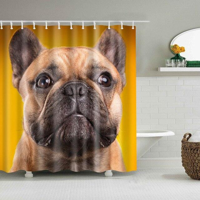 Fawn French bulldog head on a saturated amber yellow background with no other pattern