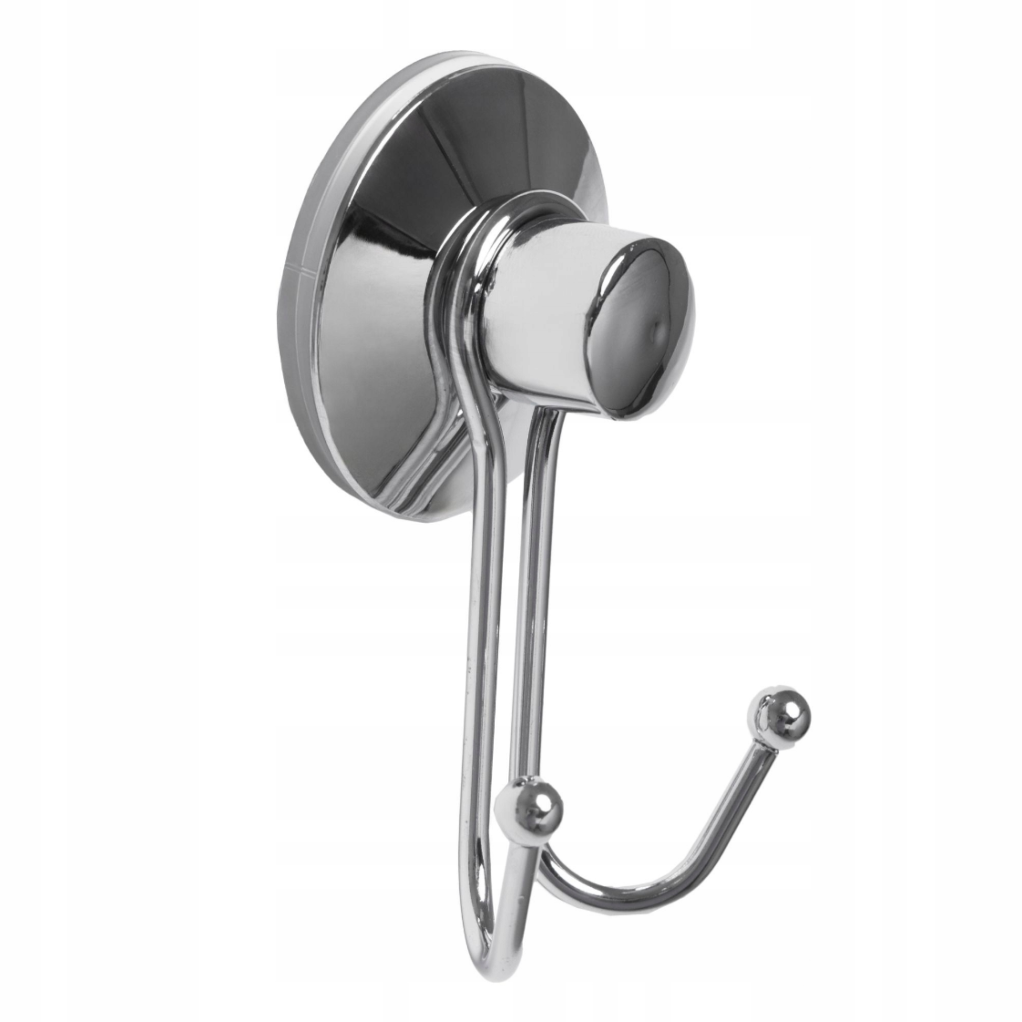 Adhesive pad shown on the reverse of the silver double hook