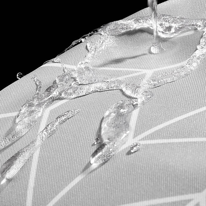 Close detail showing the raised chevron texture in raking light