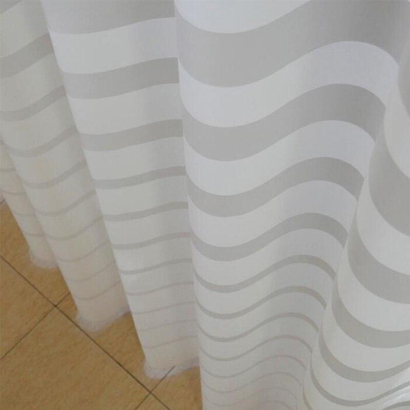 Top edge of the striped panel showing its reinforced hanging holes