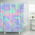 Fluid holographic swirl of candy pink, mint, lilac and blue tones