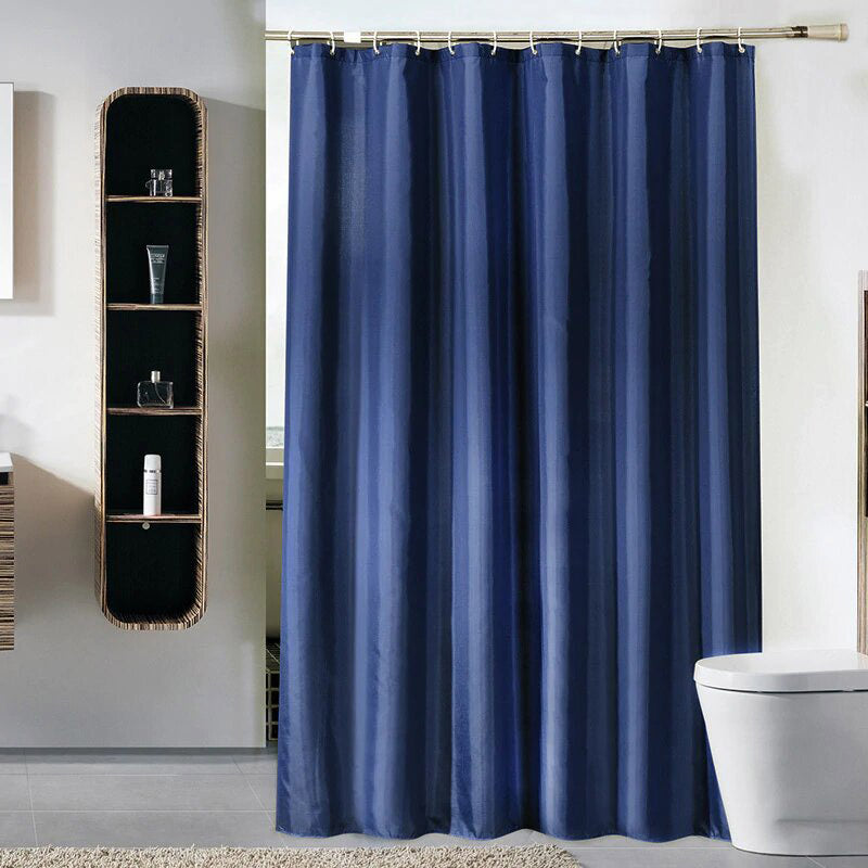 Deep plain navy panel with visible matte textile grain and heavy folds