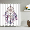 Watercolour dreamcatcher with pink and turquoise feathers drawn on a white ground