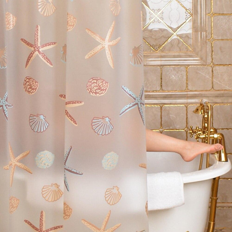 Shells and starfish detail on satin finish PEVA material