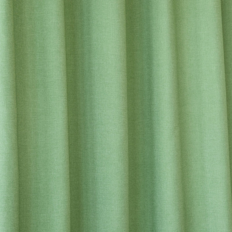 Close view of the olive weave and soft drape of the fabric