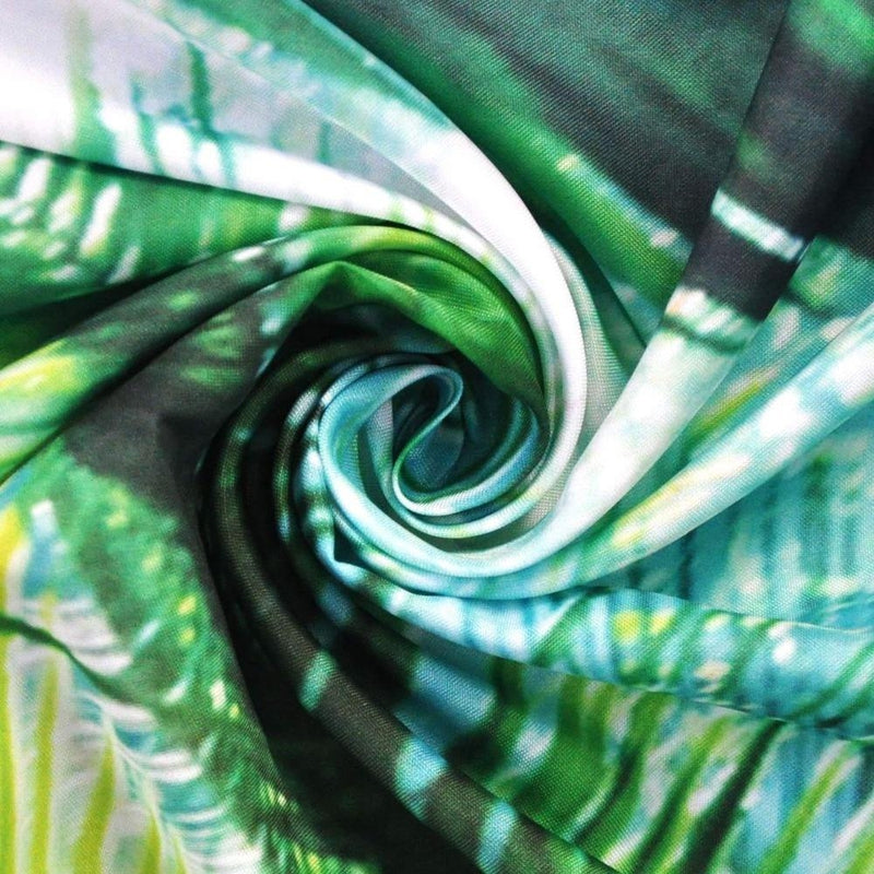 Emerald ferns and filtered light across the hanging printed panel