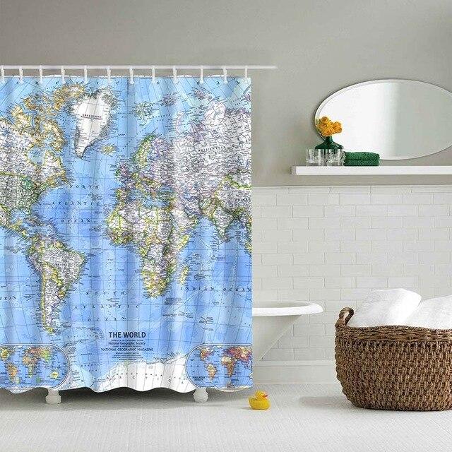 Political world map printed across pale blue oceans with country names