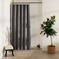 Strictly unprinted mid grey panel with even vertical folds