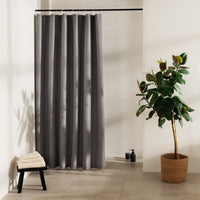 Strictly unprinted mid grey panel with even vertical folds