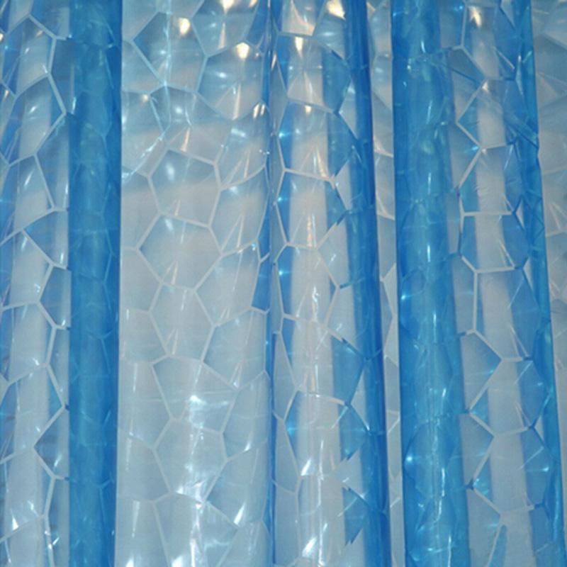 Close view of the glossy three dimensional cube relief on blue plastic