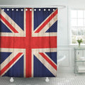 Bright red crosses and saltires on navy framed by off-white borders