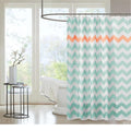 Seafoam and white zigzag chevrons running the full height of the panel