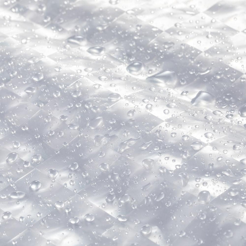 Texture close up showing the fine cube grid across the frosted surface