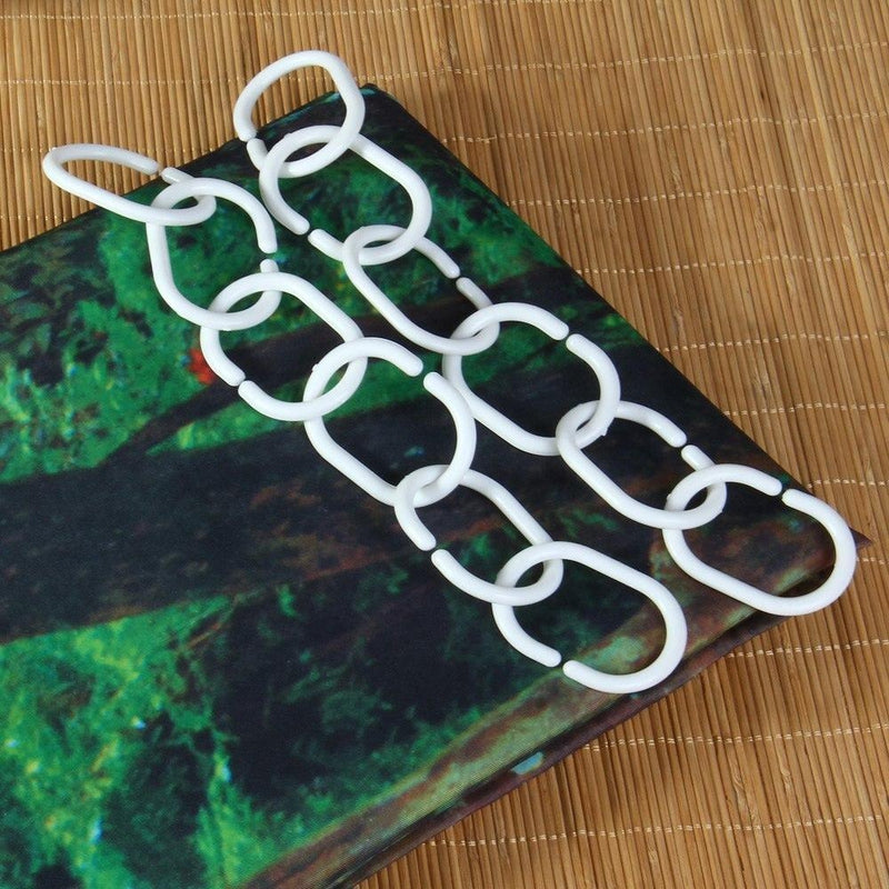 Upper hem of the scenery panel with reinforced eyelets for shower hooks