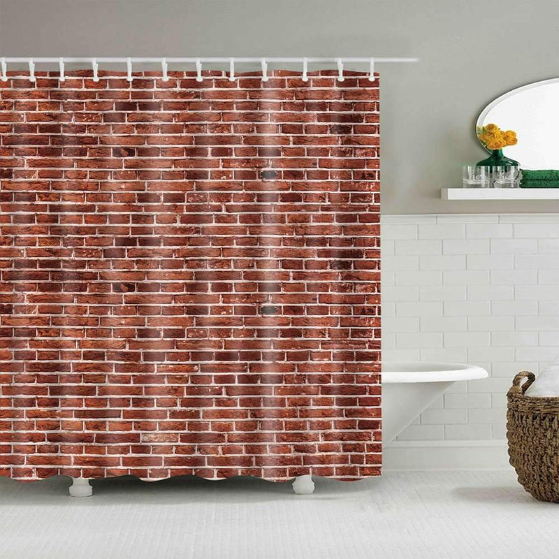 Close red brick wall with even light grey mortar joints across the panel