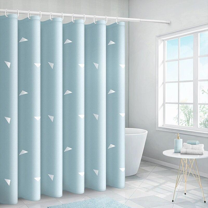 Powder blue panel scattered with small white triangles in a light drape
