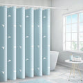Powder blue panel scattered with small white triangles in a light drape