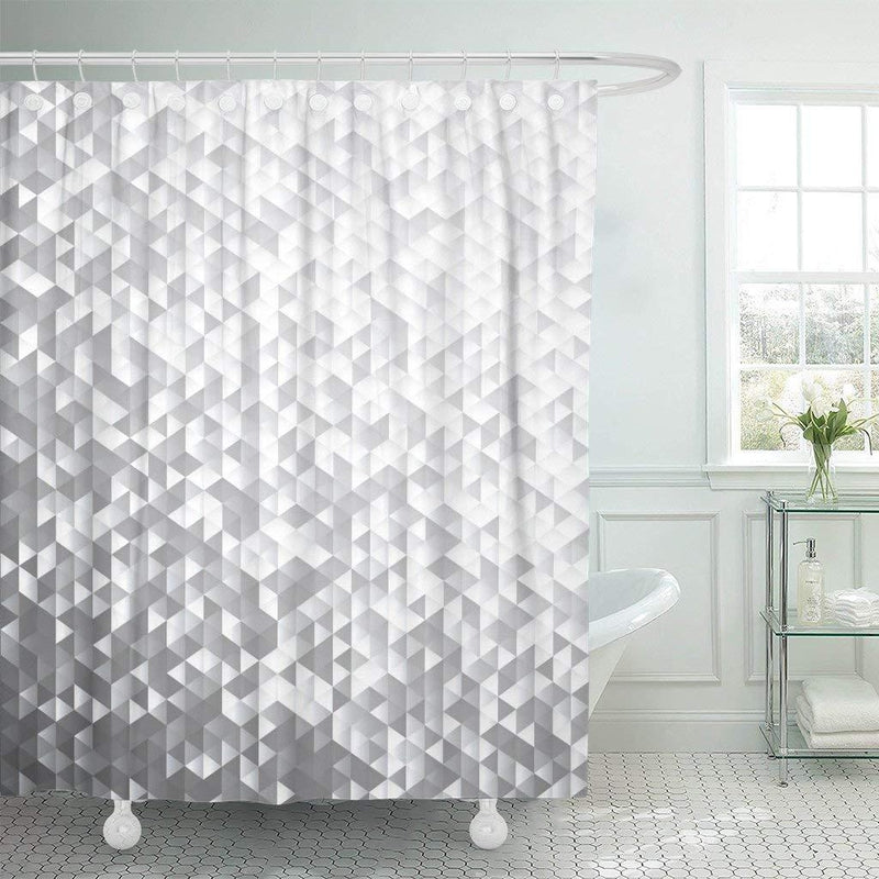 Small brushed silver and white triangles paved across the whole panel