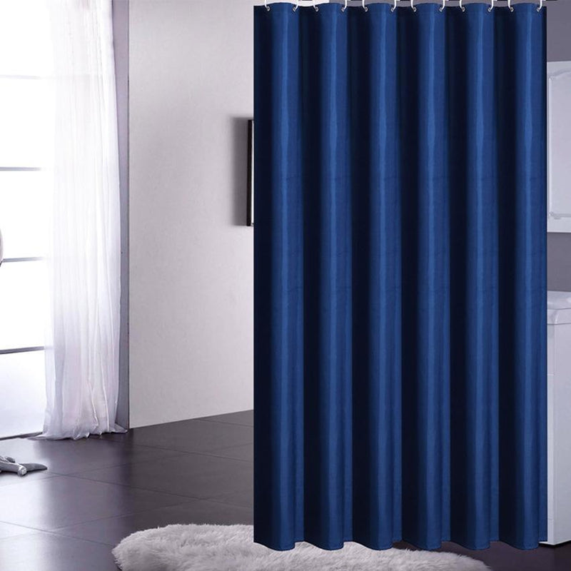 Plain navy panel showing a fine vertical weave with no printed pattern